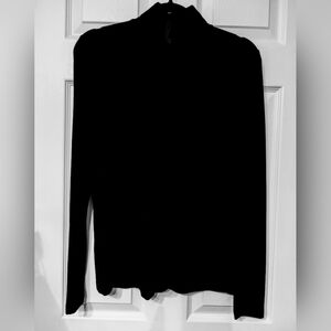 Cabi black zippered turtle neck top